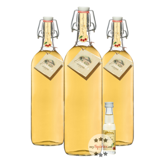 3 x Prinz: Alte Kirsche Kombi / 41 % Vol. / 3 x 1,0 Liter-Flasche + 1 x gratis Alte Kirsche 0,02L Mini