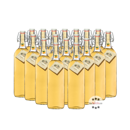 18 x Prinz: Alte Marille im Holzfass gereift / 41 % Vol. / 18 x 1,0 Liter-Flasche