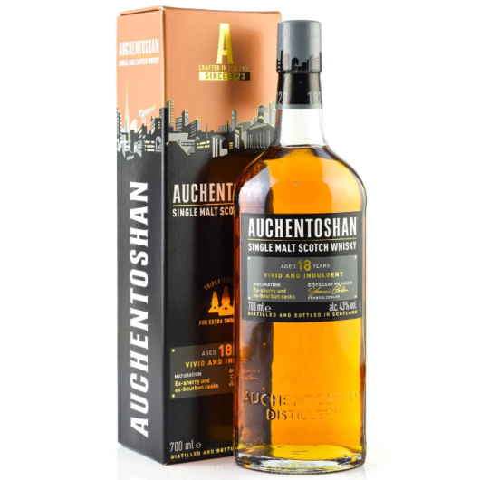 Auchentoshan 18 Jahre Lowland Single Malt Scotch Whisky / 43 % Vol. / 0,7 Liter-Flasche