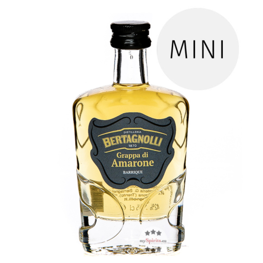 Bertagnolli Grappa di Amarone Valpolicella Barrique Mini / 42 % Vol. / 0,05 Liter-Flasche