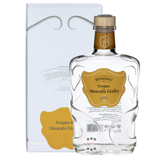 Bertagnolli Grappa di Moscato Giallo / 42 % Vol. / 0,7 Liter-Flasche in Geschenkbox