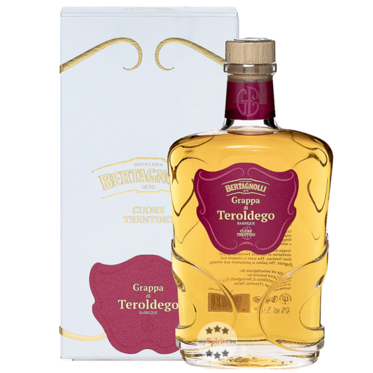 Bertagnolli Grappa di Teroldego Barrique / 42 % Vol. / 0,7 Liter-Flasche in Geschenkbox