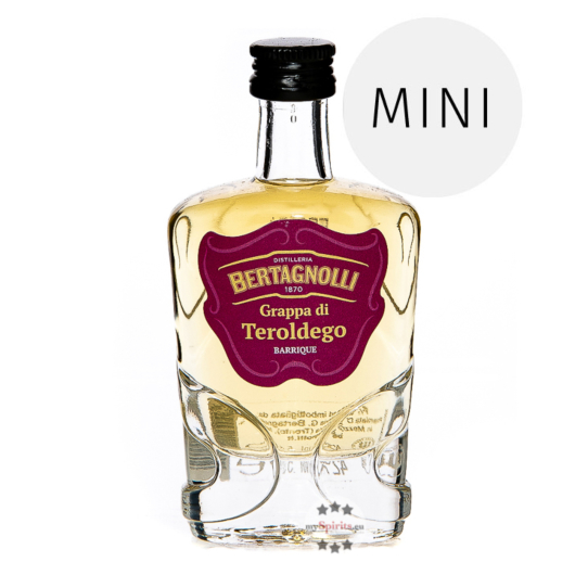 Bertagnolli Grappa di Teroldego Barrique Mini / 42 % vol / 0,05 Liter-Flasche