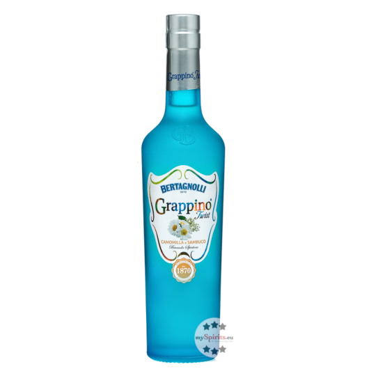 Bertagnolli Grappino Twist Camomilla & Sambuco / 28 % vol / 0,5 Liter-Flasche
