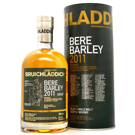 Bruichladdich Bere Barley 2011 Unpeated Islay Single Malt Scotch Whisky / 50 % Vol. / 0,7 Liter in Geschenkdose