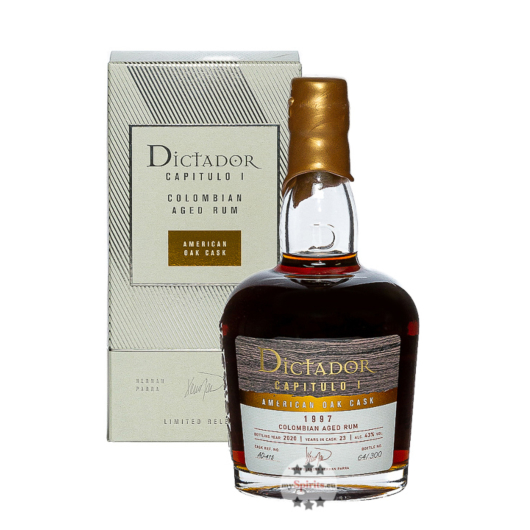 Dictador Capitulo I American Oak Cask 1997 Colombian Aged Rum / 43 % Vol. / 0,7 Liter-Flasche in Geschenkbox