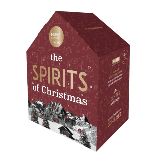 Dolomiti Adventskalender Schnaps & Likör 2025 / 16–42 % vol / 24 x 0,02 L + Schnapskelch
