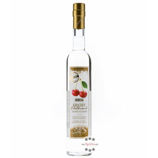 Dolomiti: Kirschen Edelbrand Premium / 40 % Vol. / 0,5 Liter-Flasche
