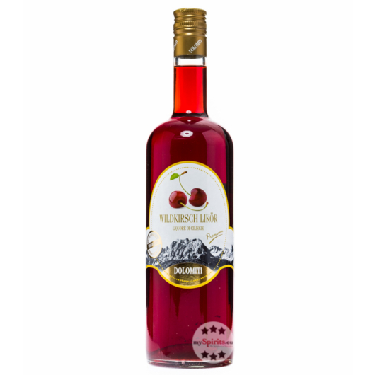 Dolomiti: Wildkirsch Likör Premium / 16 % Vol. / 1,0 Liter - Flasche