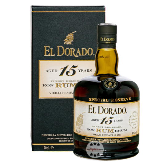 El Dorado 15 Years Finest Demerara Rum / 43 % Vol. / 0,7 Liter-Flasche in Geschenkbox