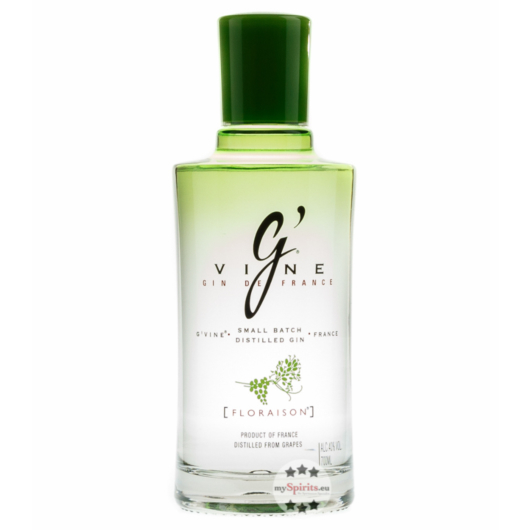 G’Vine Floraison Gin – Frischer Gin mit Blütennote aus der Weinblüte / 40 % vol. 0,7 Liter-Flasche