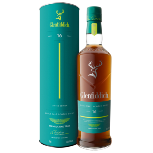 Glenfiddich & Aston Martin 16 Jahre Single Malt Scotch Whisky / 43 % vol / 0,7 Liter-Flasche