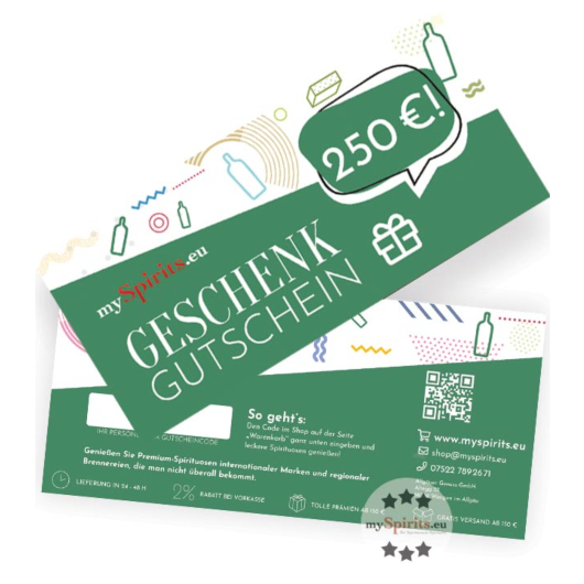 Einkaufsgutschein 250€ - Geschenk-Gutschein zum Einlösen auf mySpirits.eu