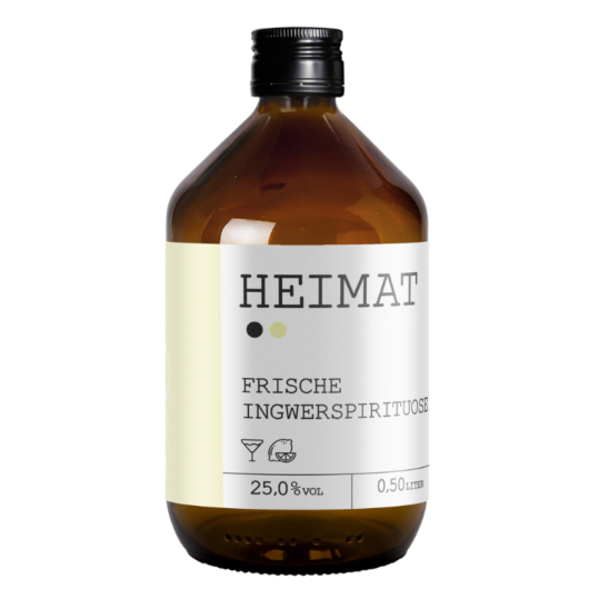 Heimat Ingwerspirituose / 25 % vol / 0,5 Liter-Flasche