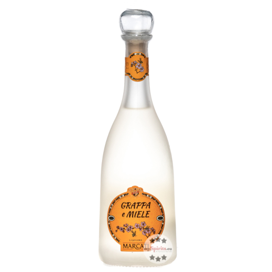 Marcati Grappa e Miele Liquore Honiglikör mit Grappa / 30 % vol / 0,7 Liter-Flasche