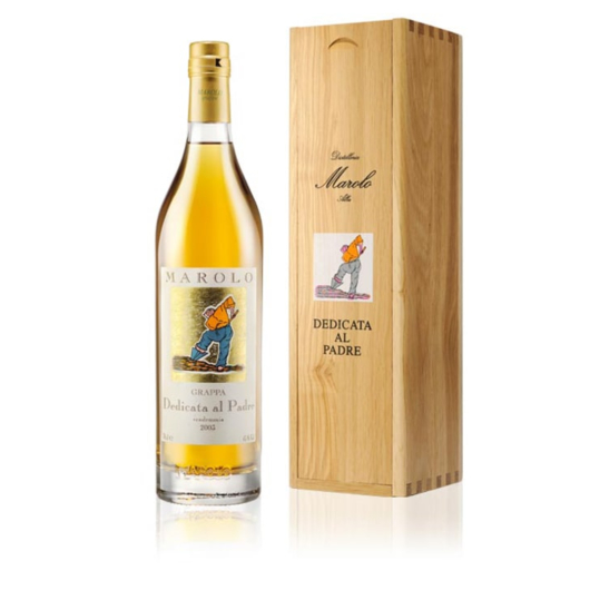 Marolo: Grappa "Dedicata al padre" Barrique / 45 % vol / 0,7 Liter-Flasche
