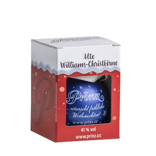 Prinz Christbaumkugel mit Alte Williams-Christ-Birne / 41 % Vol. / 0,04 Liter-Flasche