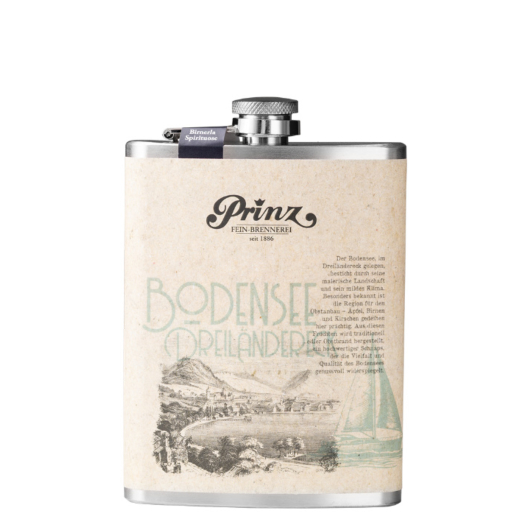 Prinz Flachmann Bodensee - Birnerla / 34 % vol / 0,2 Liter-Flasche aus Edelstahl