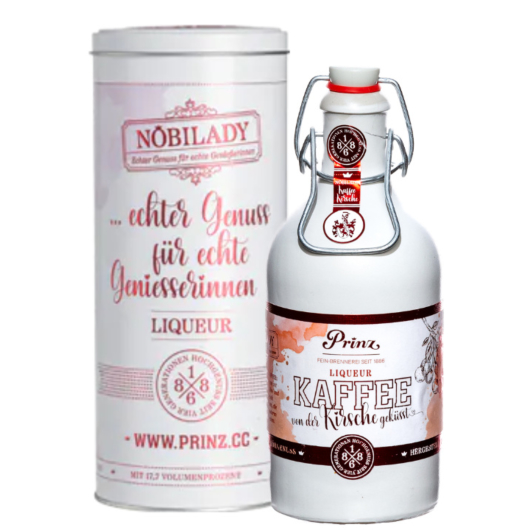 Prinz Nobilady Liqueur Kaffee-Kirsche in Metalldose / 17,7 % vol / 0,5 Liter-Flasche