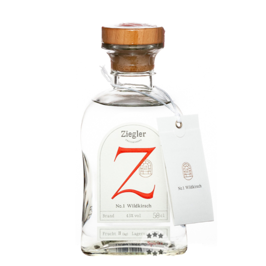 Ziegler Wildkirsch No. 1 Edelbrand / 43 % Vol. / 0,5 Liter-Flasche