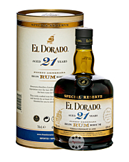 El Dorado 21 Years Finest Demerara Rum / 43 % Vol. / 0,7 Liter-Flasche in Geschenkdose