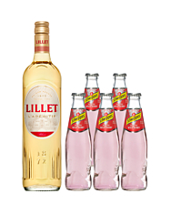 Lillet Wild Berry Set: 1 x Lillet Blanc (17 % Vol., 0,75 L) + 6 x Schweppes Wild Berry (0,2 L inkl. 0,60 € Pfand) 
