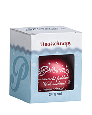 Prinz Christbaumkugel mit Hausschnaps / 34 % Vol. / 0,04 Liter-Flasche