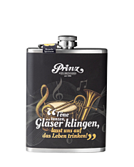 Prinz Flachmann Musik - Birnerla / 34 % vol / 0,2 Liter-Flasche aus Edelstahl