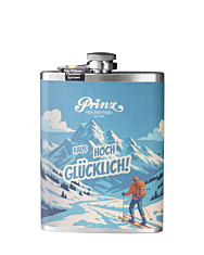 Prinz Flachmann Winter - Alte Williams-Christ Birne / 41 % vol / 0,2 Liter-Flasche aus Edelstahl
