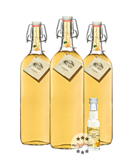 Prinz: Alte Williamsbirne Kombi / 41 % Vol. / 3 x 1,0 Liter-Flaschen + 0,02 Liter-Miniatur