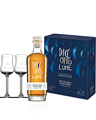 Marzadro Set "Insieme Lune" Grappa Diciotto Lune + 2 Kelche / 41 % Vol. / 0,5 Liter-Flasche