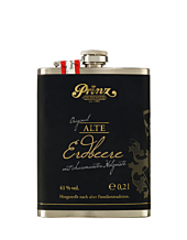 Prinz Flachmann Alte Erdbeere / 41 % vol / 0,2 Liter-Flasche aus Edelstahl