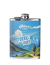 Prinz Flachmann Wandern - Alte Williams-Christ Birne / 41 % vol / 0,2 Liter-Flasche aus Edelstahl