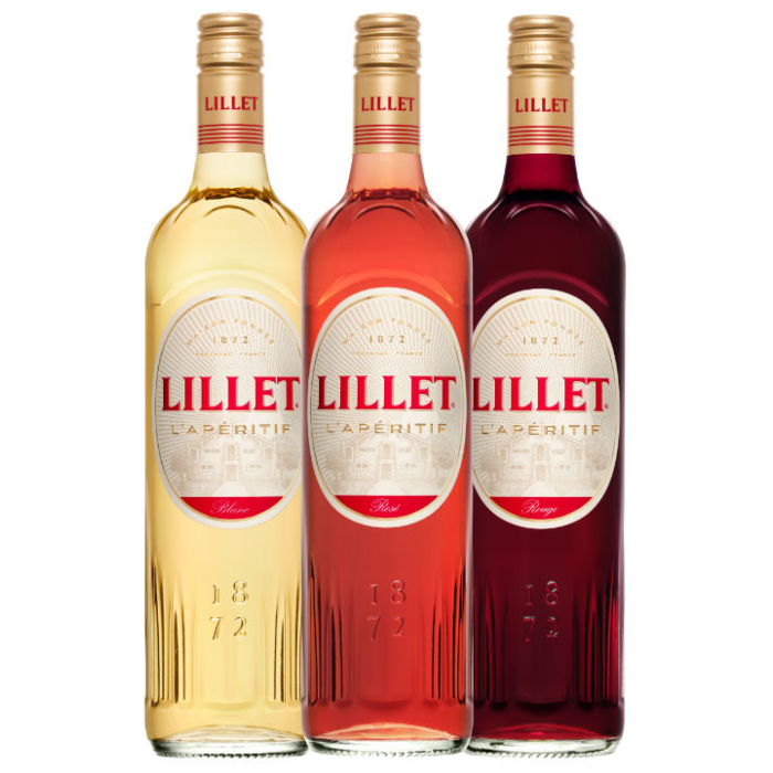 Lillet 3er-Set Blanc, Rose und Rouge Weinaperitif / 17 % Vol. / 3 x 0,75 Liter-Flasche