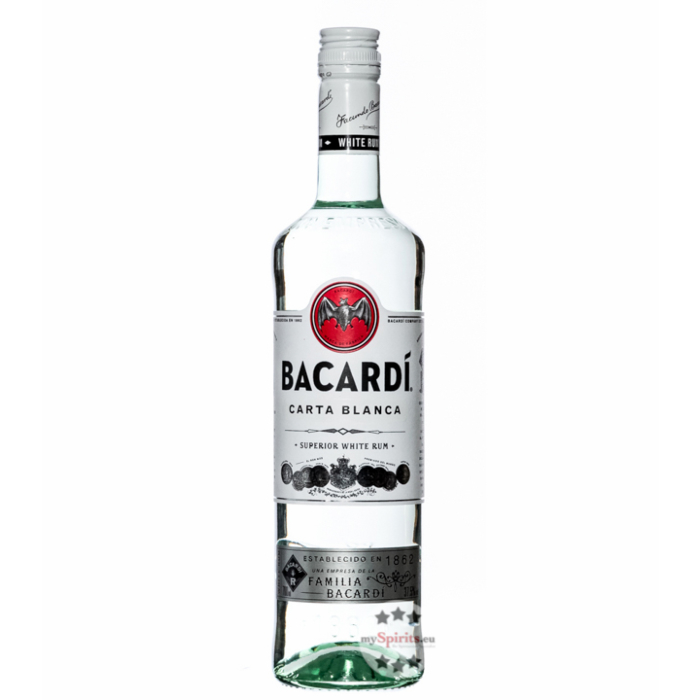 Bacardi Rum Carta Blanca Superior White Rum / 37,5 % Vol. / 0,7 Liter-Flasche
