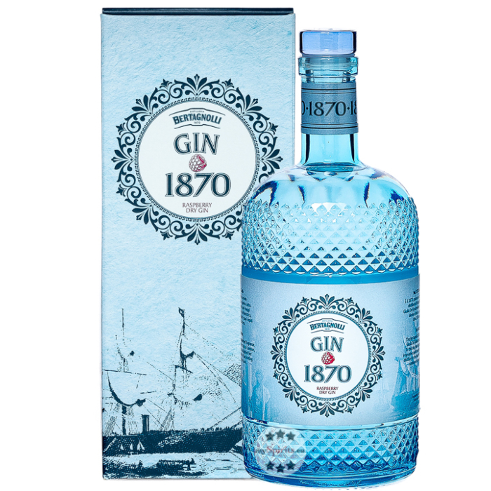 Bertagnolli Gin 1870 Raspberry Dry Gin / 40 % Vol. / 0,7 Liter-Flasche in Geschenkbox
