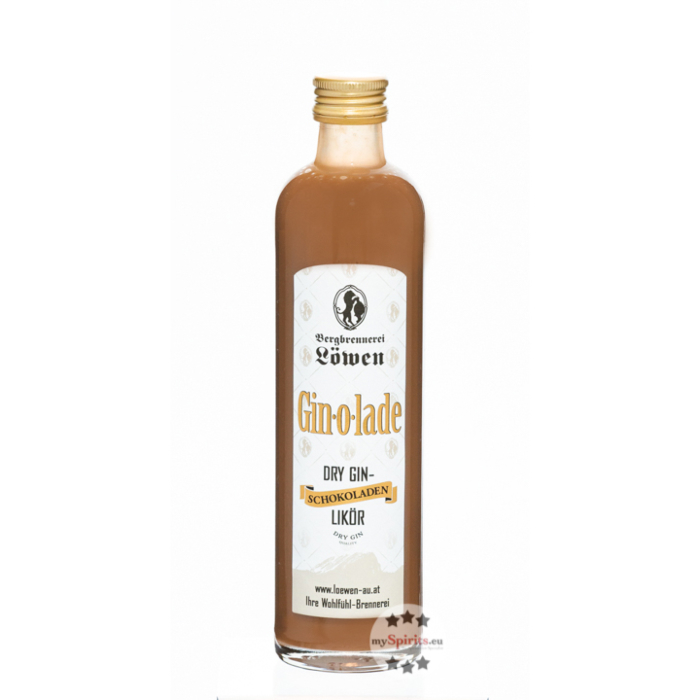 Löwen Gin-o-lade Schokoladenlikör mit Dry Gin / 25 % Vol. / 0,35 Liter-Flasche 