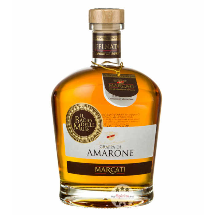 Marcati Grappa Amarone Affinata in Carati di Rovere „Il Bacio delle Muse“ / 40 % Vol. / 0,7 Liter-Flasche