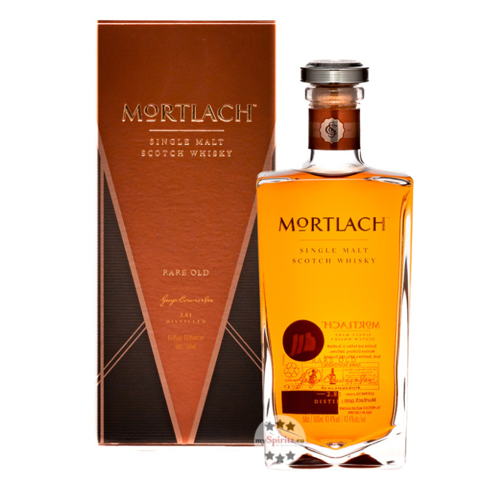 Mortlach Rare Old Speyside Single Malt Scotch Whisky – 2.81 distilled / 43,4 % vol. / 0,5 Liter-Flasche