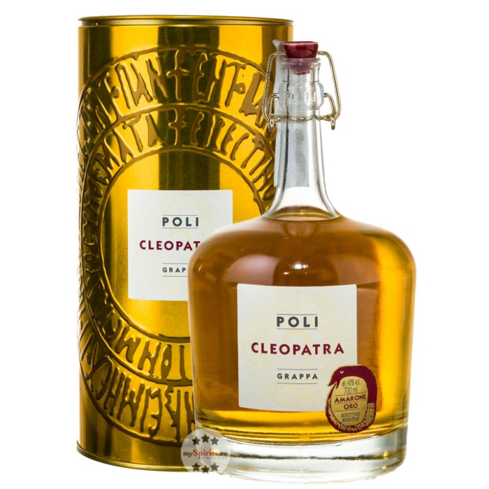 Poli Grappa Cleopatra Amarone Oro / 40 % Vol. / 0,7 Liter-Flasche in Geschenkdose