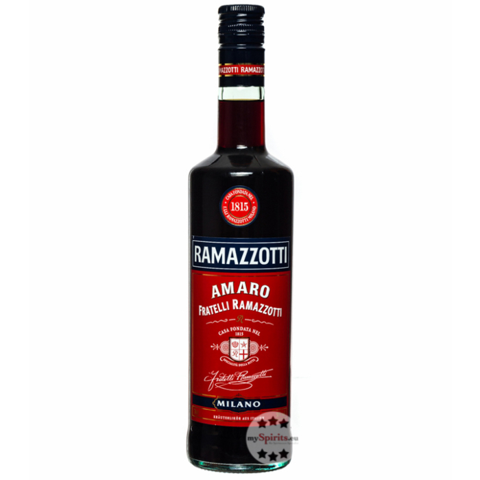 Ramazzotti Amaro Kräuterlikör Set mit Glas / 30 % Vol. / 0,7 Liter-Flasche