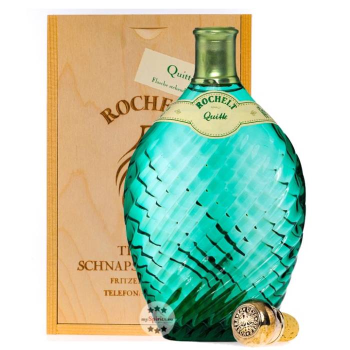 Rochelt Quitte – Edler Quittenbrand aus Österreich / 50 % vol. 0,35 Liter-Flasche in Holzkiste