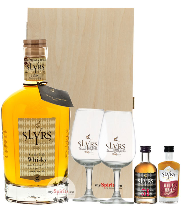 Slyrs Whisky Geschenkset mit Gläsern & kleinen Proben