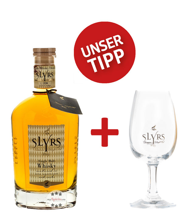 Slyrs Bavarian Single Malt Whisky 43% vol. 0,7 l + Slyrs Glas