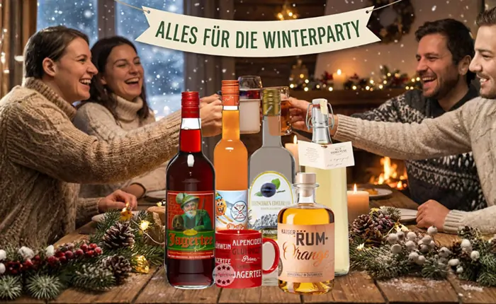 Spirituosen für die Winterparty
