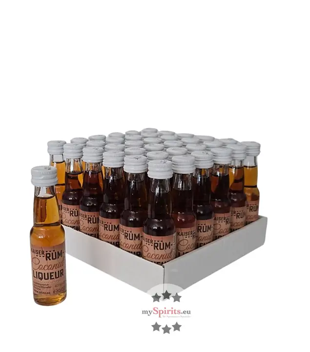 36 x Prinz Rum-Coconut Likör mit Inländerrum Mini / 40 % vol / 36 x 0,02 Liter-Flasche