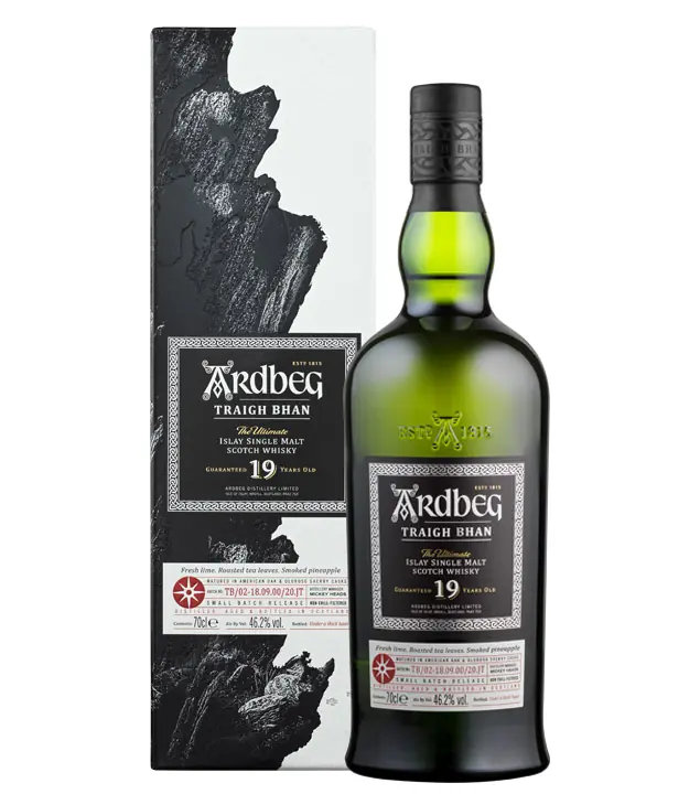 Ardbeg Traigh Bhan Batch 2 19 Jahre Islay Single Malt Scotch Whisky / 46,2 % Vol. / 0,7 Liter-Flasche in Geschenkbox