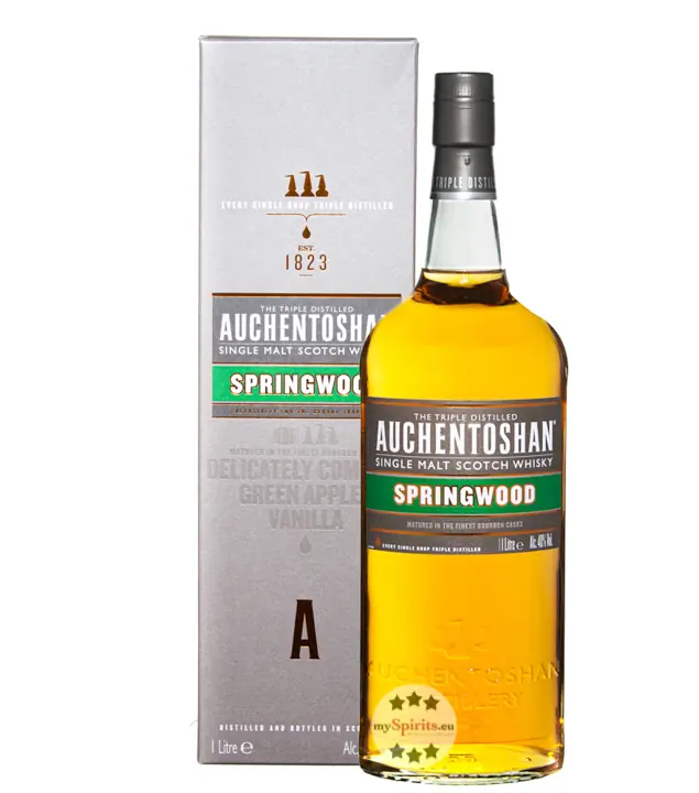 Auchentoshan Springwood Lowland Single Malt Scotch Whisky / 40 % Vol. / 1,0 Liter-Flasche in Geschenkkarton