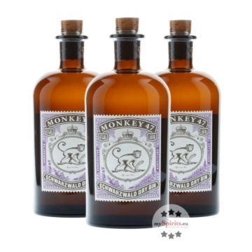 Monkey 47 Schwarzwald Dry Gin / 47 % Vol. / 3 x 0,5 Liter-Flasche 