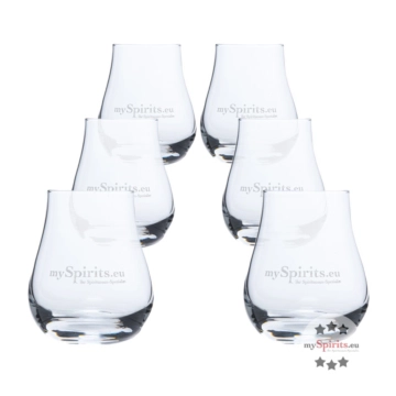 mySpirits Nosing Glas Sechserpack - 6 Tasting-Gläser für Whisky & Rum